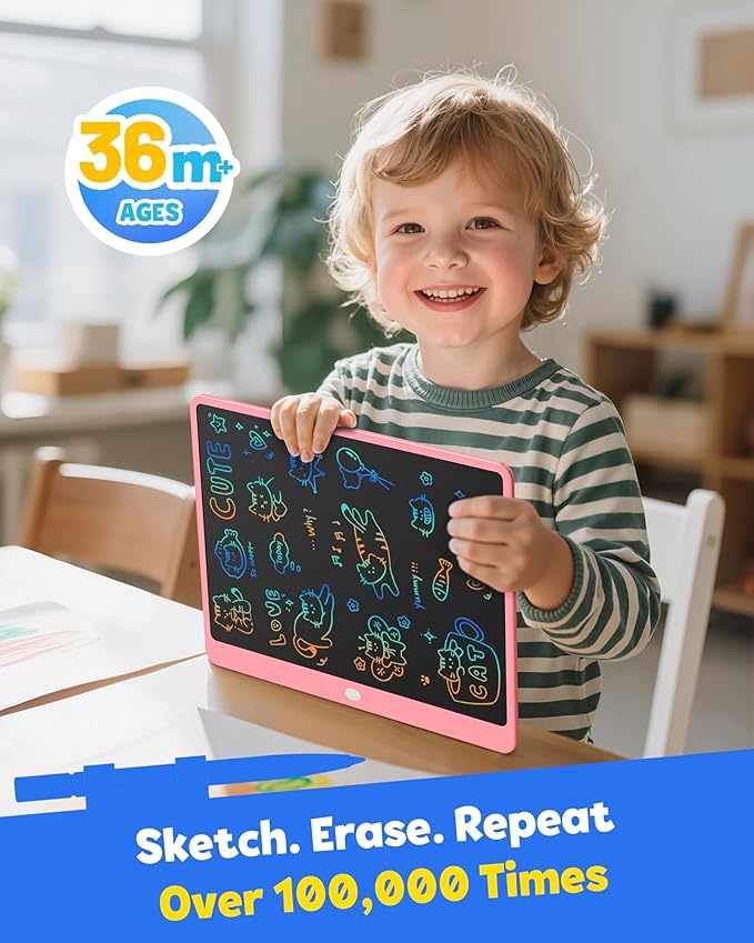 TEKFUN LCD Writing Tablet for Adults, Large Doodle Board, 16 Inch Colorful - Image 2