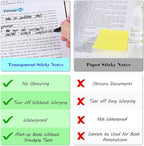 BAYTORY 900 Sheets Transparent Sticky Notes, Self-Adhesive Translucent Writable - Image 6