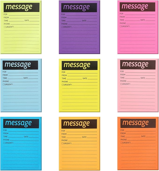 9 Pieces Phone Message Pads for Office, Big Sticky Notes for Wall, Urgent While by Unknown