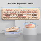 MOFII Wireless Keyboard and Mouse Combo, 2.4G Full-Size Retro Typewriter - Image 7