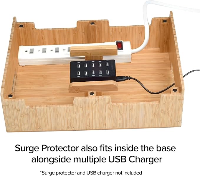 MobileVision Bamboo 12-Port Charging Station & Docking Organizer - Image 5