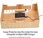 MobileVision Bamboo 12-Port Charging Station & Docking Organizer - Image 5