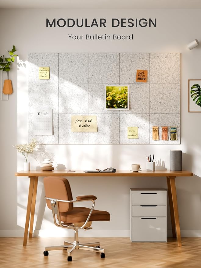 Bumusty Large Felt Bulletin Board 48" x 36" Cork Board Alternative - Image 6