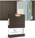 Ospelelf 1 Inch 3 Ring Binder Vintage Hardcover, Leather Clipboard Organizer by OspelelfOfficeSupplies