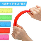 Zonon 100 Pcs 6 Inch Rulers Bulk Plastic Flexible Small Straight Rulers - Image 3
