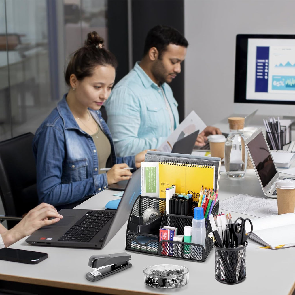 17 in 1 office desk organizer set for on a desk or shelf