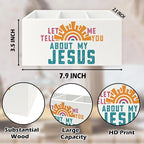 QZQE Boho Jesus Christian Pen Pencil Holder Organizer - Image 7