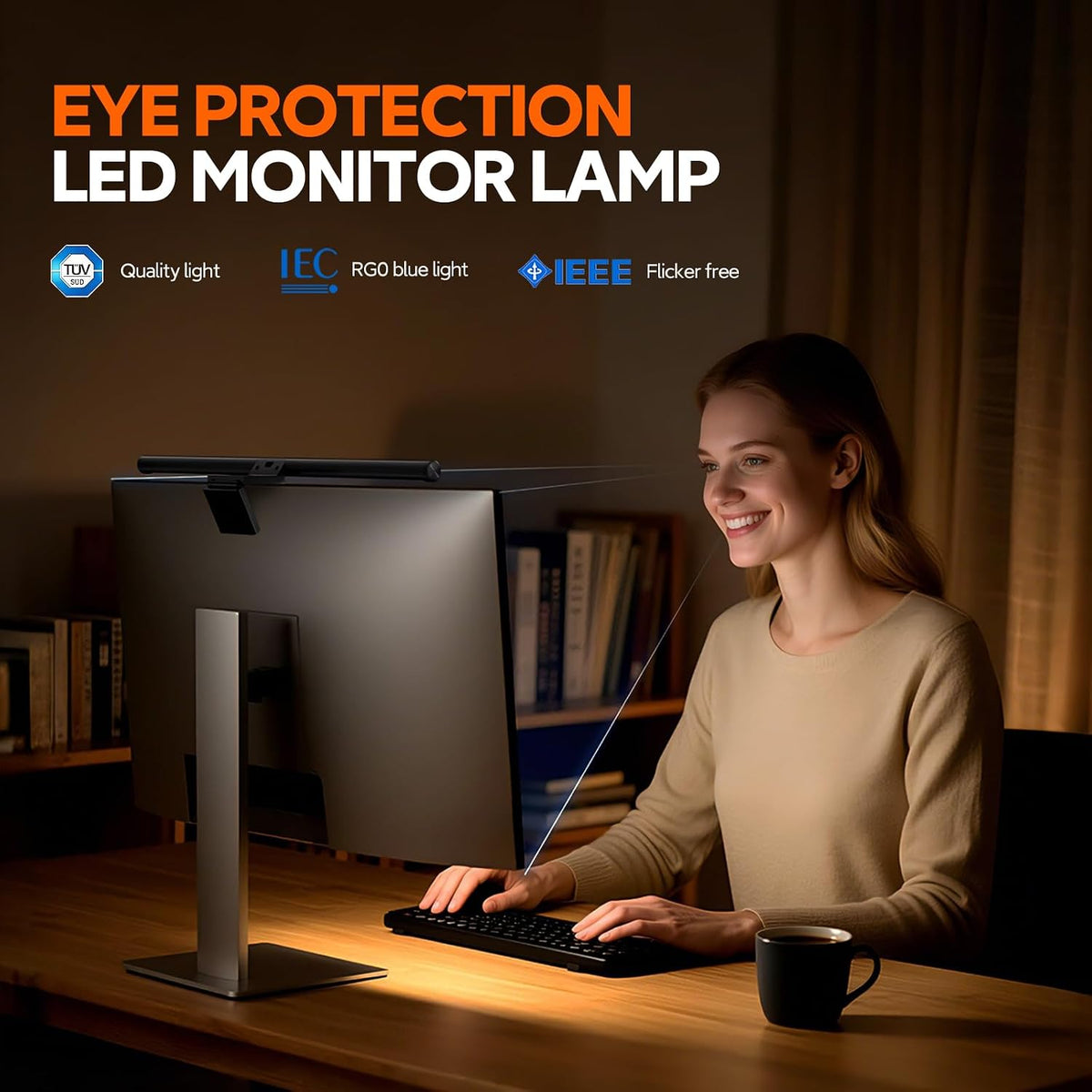 LYMAX Monitor Light Bar, Eye-Care USB Computer Lamp Dimmable Screen Light Bar...