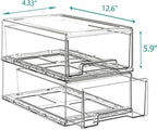 Sgoostood 6 Pack Stackable Organizer Drawers, Transparent Drawer in Home - Image 6