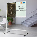 TSJ-OFFICE Rolling Glass Whiteboard on Wheels - Image 7