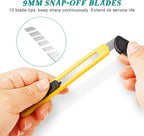 TIFICAL 4 Pack Box Cutter, 9mm Snap-off Utility Knife, Box Cutter Retractable - Image 5