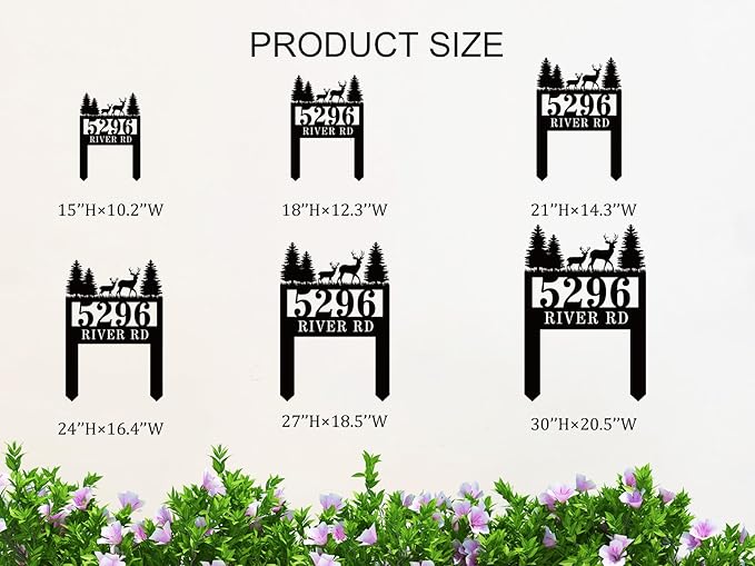 Personalized Deer Metal House Numbers - Image 4