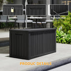 Yardgrace 180 Gallon Outdoor Storage Box Waterproof, Resin Deck Boxes - Image 3