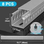 Open Slot Wire Duct Kit, 125.6" Server Rack Cable Management, Cable Management - Image 2