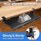 OUKMIC Large Keyboard Tray Under Desk Slide Out - Image 5