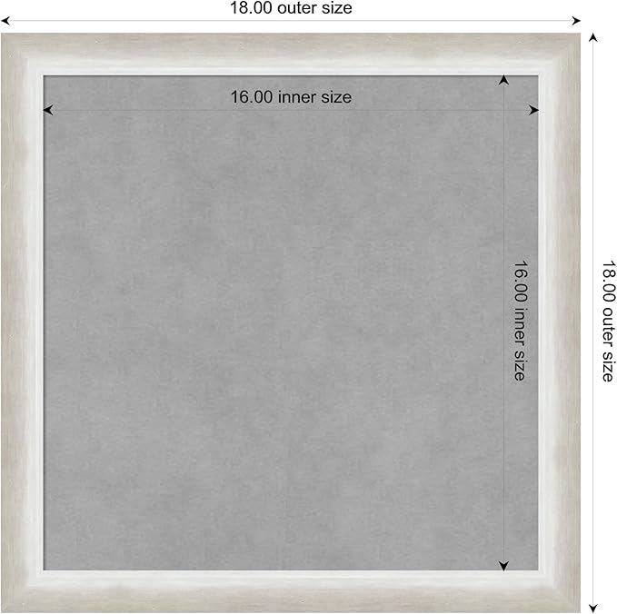 Amanti Art Silver Framed Magnetic Board 18x18 Small Vision Board - Image 4