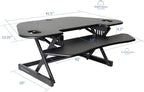 Rocelco 46" Height Adjustable Corner Standing Desk Converter - Image 5