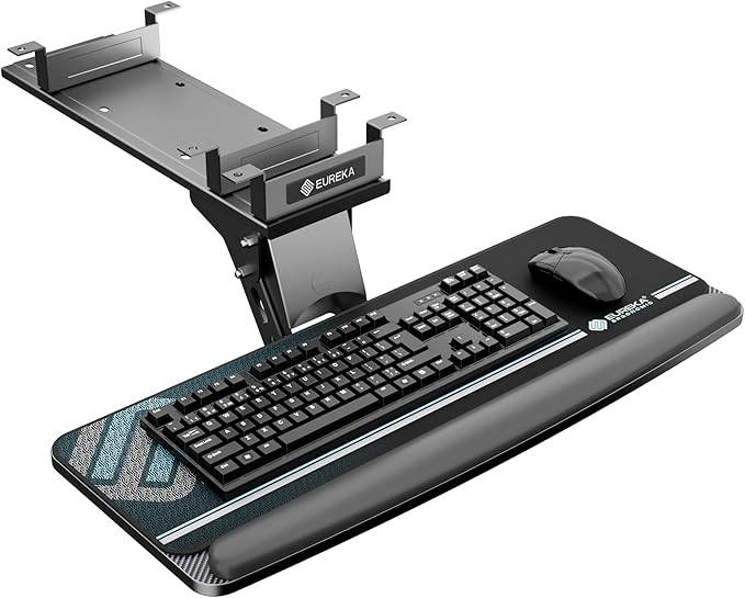 EUREKA ERGONOMIC Keyboard Tray Height Adjustable, Swivel Tilt Computer Keyboard by EUREKAERGONOMIC