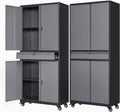 letaya metal garage storage cabinet with wheels,72” rolling, main product view