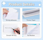 White Sticky Notes 3 x 5 in, 10 Pads Large Notepads, 100 Sheets/Pad Sticky Note - Image 3
