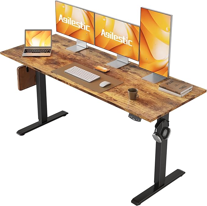 Agilestic Electric Standing Desk, Large 60 x 24 Inches Height Adjustable Desk by Agilestic