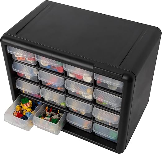Akro-Mils 16-Drawer Plastic Storage Cabinet | 10-1/2 x 6-1/2 x 8-1/2 Inch | - Image 10
