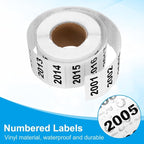 PATIKIL 0.8 x 1.6 Inch Inventory Number Sticker, 1 Roll 2001 to 3000 - Image 3
