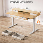 Kingant 55 x 30 Inch Electric Standing Desk - Image 3