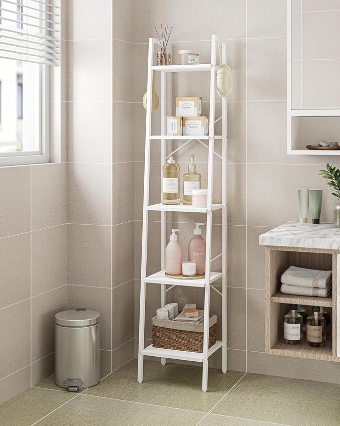 Hzuaneri Ladder Shelf, Bookshelf Bookcase, Freestanding Corner Storage Shelve - Image 7