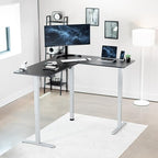 VIVO Electric Corner 63 x 55 inch L-Shaped Standing Desk, Memory Height - Image 2
