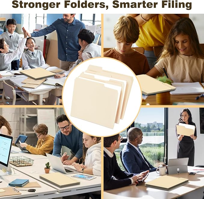 Manilla Folders 8.5 x 11 File Folders Letter Size Manila Folder - Image 6