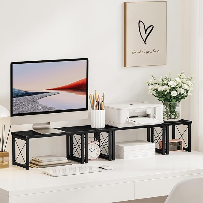 Honiter 2 Sets Desk Shelf, Desktop Organizer Shelf, Freestanding Small - Image 2