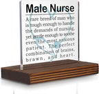 Male Nurse Gifts, Appreciation Desk Sign by Pariveca