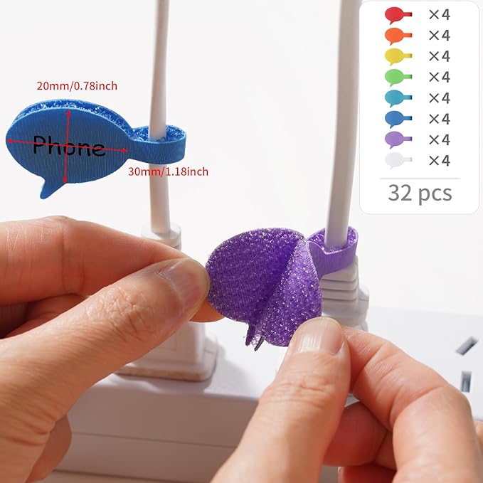 Trilancer Cord Labels Cable Label, Reusable - Image 3