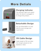 VPSUN USB Charger 6 Port 50W Multi USB Tower Charging Station - Image 6