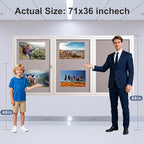 71x36 Inch Lockable Enclosed Bulletin Board, Weather-Resistant Outdoor - Image 3