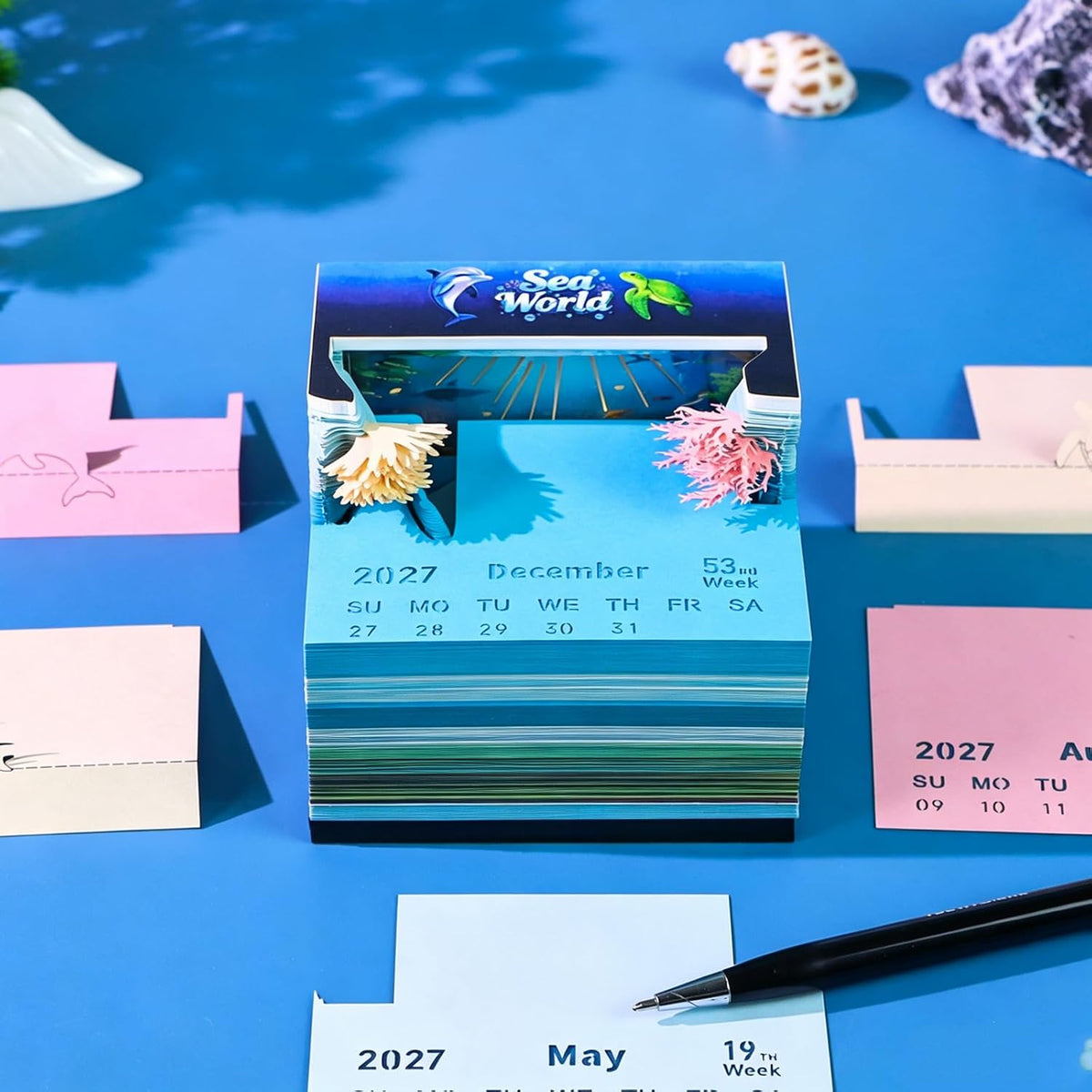 3D Memo Pad Time Piece Calendar 2027, 3D Calendar 2027