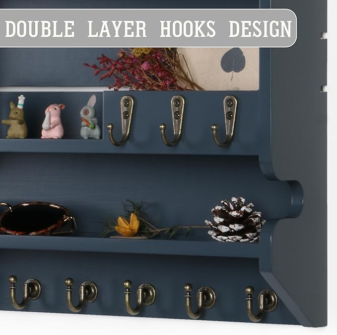 Mutsault Key Holder for Wall, Mail Organizer Wall Mounted - Image 4