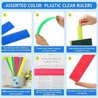 Zonon 500 Pcs 12 Inch Plastic Ruler Assorted Colors Rulers - Image 5