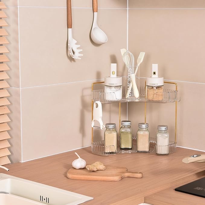 Trdongxu 2-Tier Corner Bathroom Organizer Countertop - Image 4