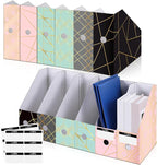 PerKoop 6 Pcs Magazine File Holder Foldable Decorative Cardboard File Folders 6 by PerKoop