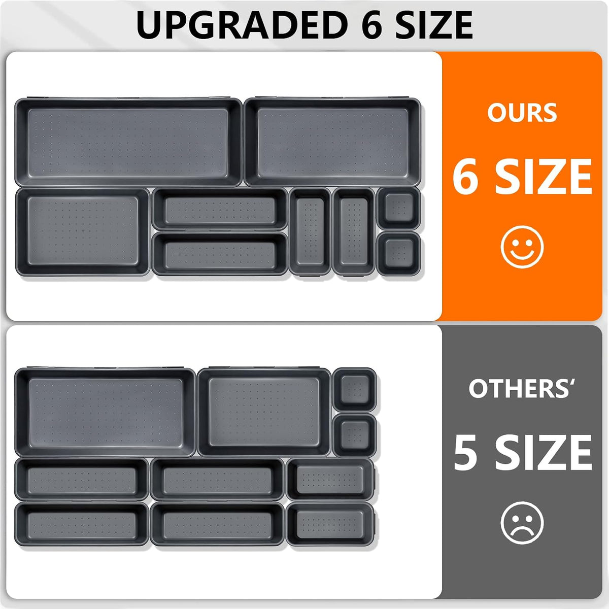 [UPGRADED 6 SIZE & 52 PCS] Tool Drawer Organizer Tray, Tool Box Organizer...