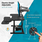 VERSADESK PowerPro™ 36 Inch Electric Standing Desk Converter, Height Adjustable - Image 4
