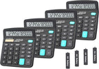 Calculators for Desk, BESTWYA 12-Digit Dual Power Handheld Desktop Calculator by BESTWYA