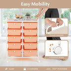 LDAILY 10 Drawer Rolling Cart, Storage Cart Organizer on Wheels, Drawer Cart - Image 5