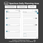 IN-LUXPRO Planner 2026 Daily Weekly and Monthly, 6.5"x3.75", 12 Months Spiral - Image 3
