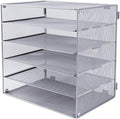 EASEPRES 5 Slot Mesh Desk Organizer Tray, File Paper Letter Folder Holder by EASEPRES