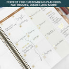 bloom daily planners Metallic Calendar Essentials Planner Stickers - 8 Sheets, 1629 Stickers Per Pack! - Aesthetic Monthly Headings, Dates, Icons, Etc. - Gold Foil