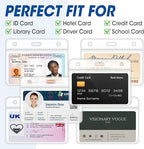 100 Pcs Horizontal Badge Holders, Extra Thick ID Card Name Tag Badge Holder - Image 3