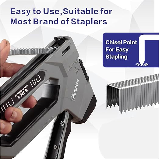 HW HAMWOO 20 Guage Galvanized T/50 Staples, 5 Sizes Assorted Size Project Pack - Image 5
